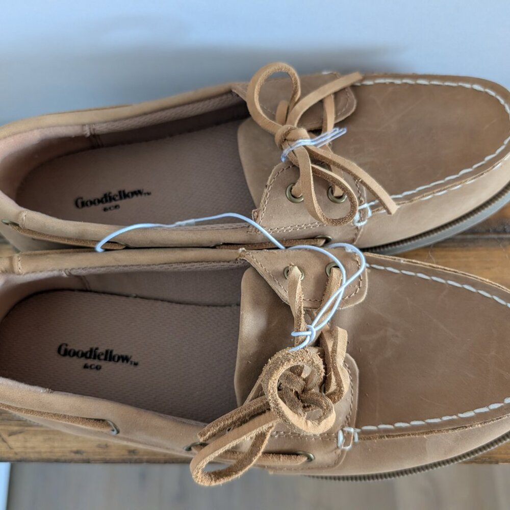 Men's Loafers Boat Shoes Goodfellow & Co Genuine Leather NEW - Picture 5 of 5